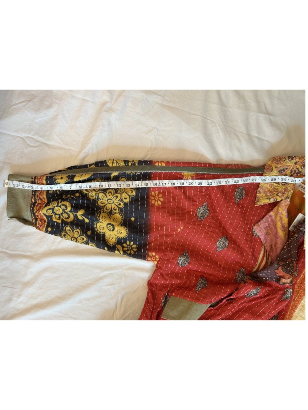 Free People Island Bright Patchwork Quilted Duster NWT Size M - Picture 7 of 7